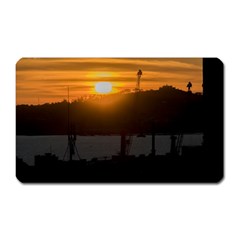 Aerial View Sunset Scene Of Montevideo Uruguay Magnet (rectangular) by dflcprints