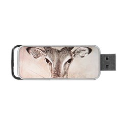 Antelope Horns Portable Usb Flash (one Side) by TwoFriendsGallery