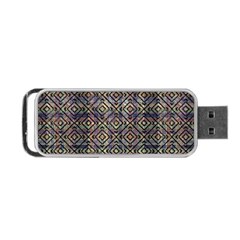 Multicolored Ethnic Check Seamless Pattern Portable Usb Flash (two Sides)