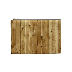 Light Wood Fence Cosmetic Bag (medium)  by trendistuff