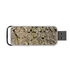 Grey Tree Bark Portable Usb Flash (two Sides)