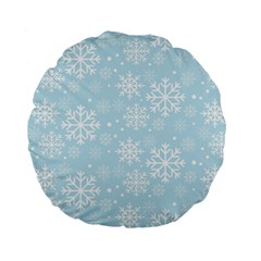 Frosty Standard 15  Premium Flano Round Cushions by Kathrinlegg