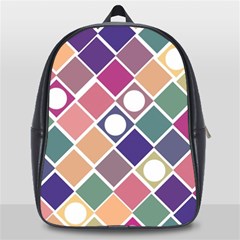 Dots And Squares School Bags(large)  by Kathrinlegg