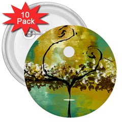 She Open s To The Moon 3  Buttons (10 Pack)  by digitaldivadesigns