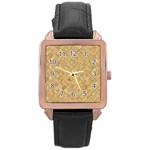 TAN DIAMOND BRICK Rose Gold Watches Front