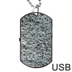 Rough Grey Stone Dog Tag Usb Flash (two Sides)  by trendistuff