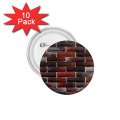 Red And Black Brick Wall 1 75  Buttons (10 Pack) by trendistuff