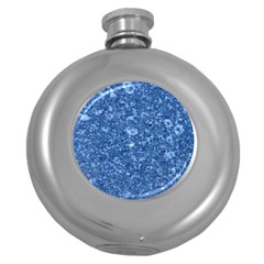 Marble Blue Round Hip Flask (5 Oz) by trendistuff