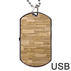 Block Wall 2 Dog Tag Usb Flash (one Side)