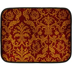 Royal Red And Gold Double Sided Fleece Blanket (mini) 