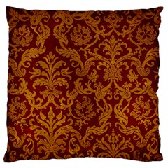 Royal Red And Gold Large Cushion Cases (two Sides)  by trendistuff