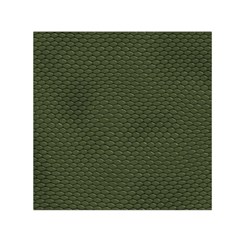 Green Reptile Skin Small Satin Scarf (square)  by trendistuff