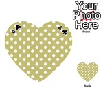 Lime Green Polka Dots Playing Cards 54 (Heart)  Front - Club4