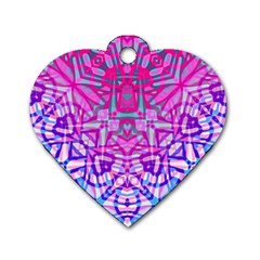 Ethnic Tribal Pattern G327 Dog Tag Heart (one Side) by MedusArt