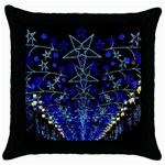 CHRISTMAS STARS Throw Pillow Cases (Black) Front