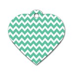 Chevron Pattern Gifts Dog Tag Heart (Two Sides) Back