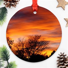 Orange Sunset Ornament (round)  by trendistuff