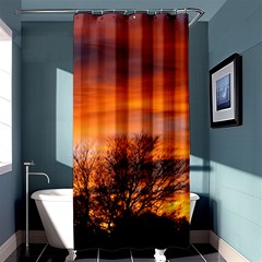 Orange Sunset Shower Curtain 36  X 72  (stall) 