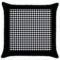 Black And White Scallop Repeat Pattern Throw Pillow Cases (black)