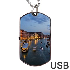 Venice Canal Dog Tag Usb Flash (two Sides) 