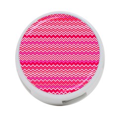 Valentine Pink And Red Wavy Chevron Zigzag Pattern 4-port Usb Hub (two Sides)  by PaperandFrill