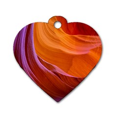 Antelope Canyon 2 Dog Tag Heart (two Sides) by trendistuff