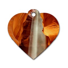 Antelope Canyon 1 Dog Tag Heart (two Sides) by trendistuff