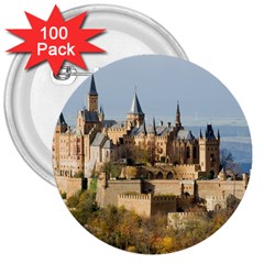 Hilltop Castle 3  Buttons (100 Pack) 