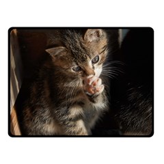 Talk To The Paw Double Sided Fleece Blanket (small)  by trendistuff