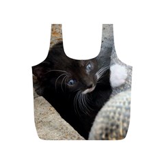 Pretty Blue-eyed Kitty Full Print Recycle Bags (s)  by trendistuff