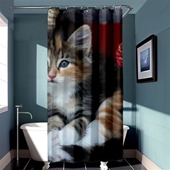 Comfy Kitty Shower Curtain 36  X 72  (stall)  by trendistuff