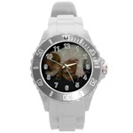 ADORABLE BABY PUPPIES Round Plastic Sport Watch (L) Front