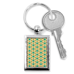 Stars And Squares Pattern			key Chain (rectangle) by LalyLauraFLM