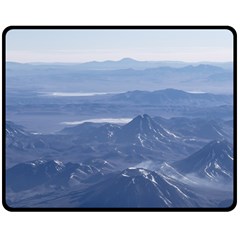 Window Plane View Of Andes Mountains Fleece Blanket (medium)  by dflcprints