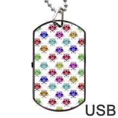 Fantasy Angry Birds Drawings Pattern Dog Tag Usb Flash (one Side) by dflcprints