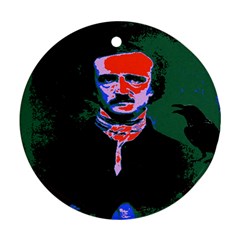 Edgar Allan Poe Pop Art  Ornament (round)  by icarusismartdesigns