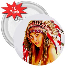 Indian 26 3  Buttons (10 Pack)  by indianwarrior