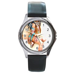 Indian 17 Round Metal Watch by indianwarrior