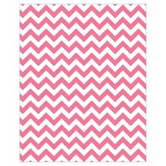 Pink And White Zigzag Drawstring Bag (small) by Zandiepants