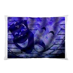 Blue Comedy Drama Theater Masks Pillow Case by BrightVibesDesign