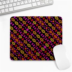 Stylized Floral Stripes Collage Pattern Large Mousepads by dflcprints