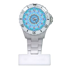 Sapphire Ice Flame, Light Bright Crystal Wheel Plastic Nurses Watch by DianeClancy