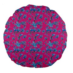 Floral Collage Revival Large 18  Premium Flano Round Cushions by dflcprints