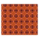 Peach Purple Abstract Moroccan Lattice Quilt Double Sided Flano Blanket (Small)  50 x40  Blanket Front