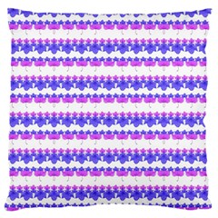 Floral Stripes Pattern Large Cushion Case (one Side) by dflcprints