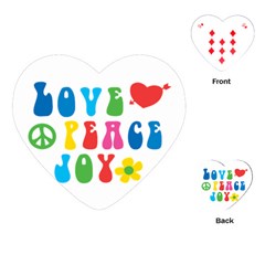 Love Peace And Joy Signs Playing Cards Single Design (heart) by TastefulDesigns