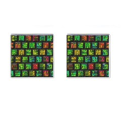 Colorful Buttons               			cufflinks (square) by LalyLauraFLM