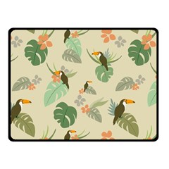 Tropical Garden Pattern Fleece Blanket (small)