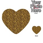 Animal Texture Skin Background Multi-purpose Cards (Heart)  Front 1