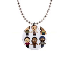 The Walking Dead   Main Characters Chibi   Amc Walking Dead   Manga Dead Button Necklaces by PTsImaginarium